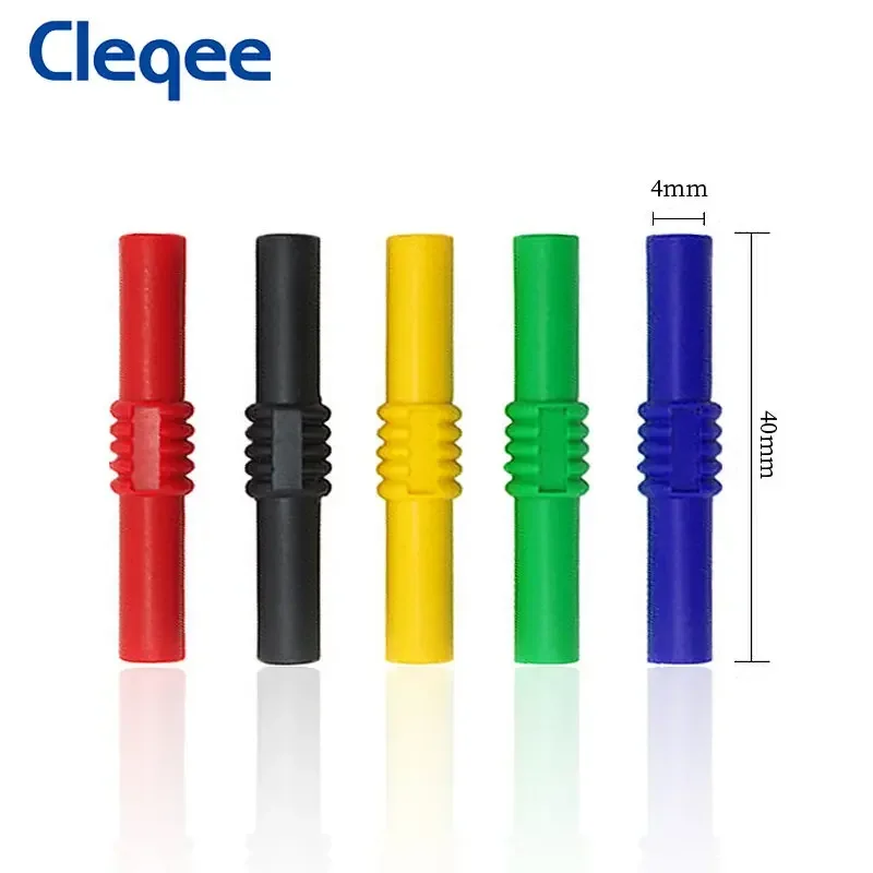 Cleqee P7023 4mm Banana Socket Female Adapter Extension Insulated Banana Plug Coupler Female to Female Connector