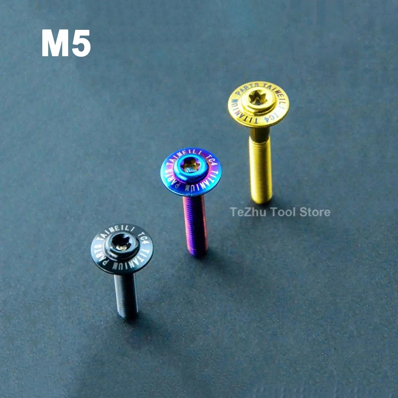 1pcs Titanium Alloy Bolt T2 Series Dished Screw M5 x25/30/35mm Locomotive Shell Modification And Repair