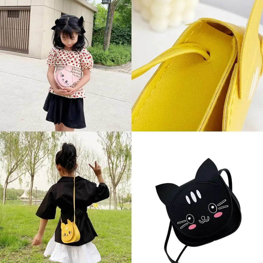 

Kids Fashion Shoulder Bag Cartoon Cats Theme Mini Purse For Girls Parties School