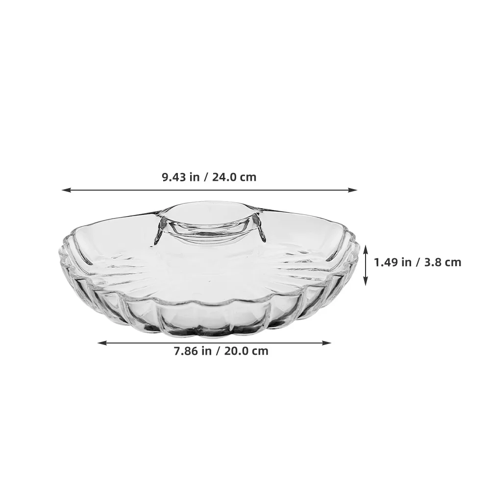

Dumpling Plate Sushi Plate Sauce Compartment Exquisite Glass Material Enhances Dining Space Suitable for Parties Banquets