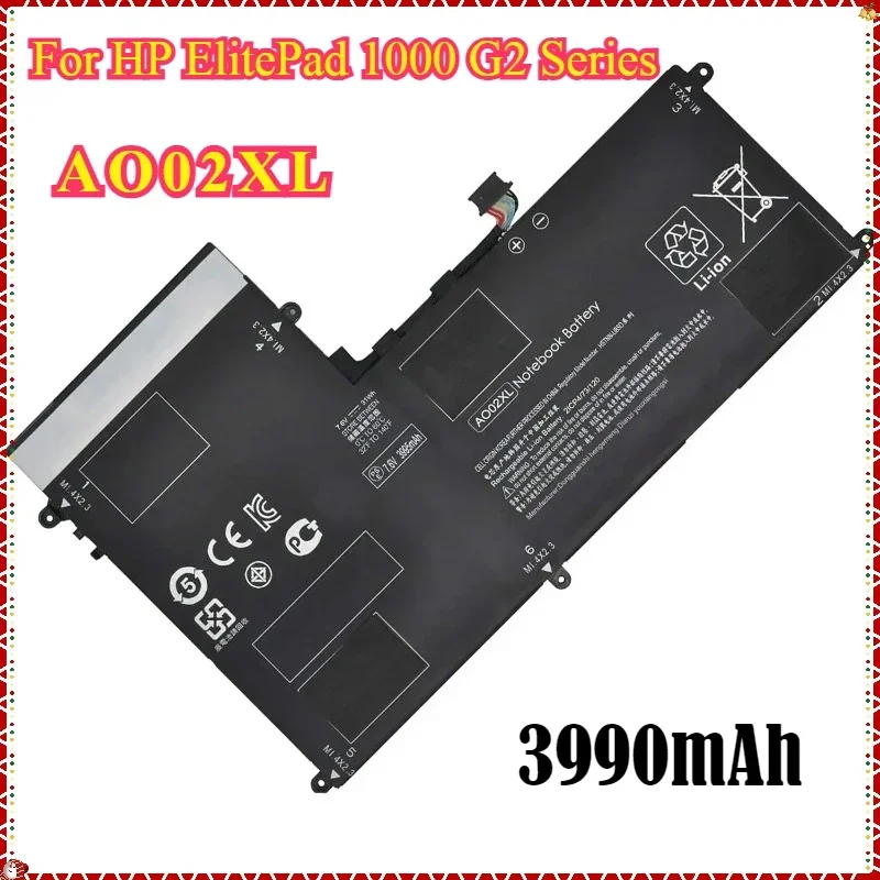 

HOT SALE AO02XL HSTNN-C75C HSTNN-IB5O 728250-121 728558-005 Laptop Battery for HP ElitePad 1000 G2 Series(7.4V 31Wh)