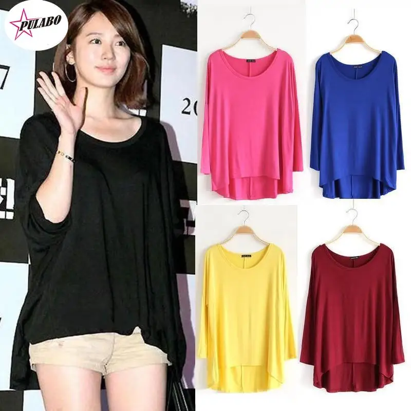 Solid Color Comfortable Casual Round Neck Long Sleeve Women Knitted T-shirt Bottoming Top y2k