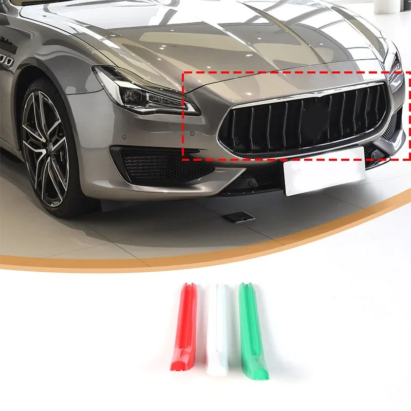 

For Maserati Ghibli President 2022-2024 ABS Car Front Grille Trim Strips Grill Cover Stickers Car Accessories