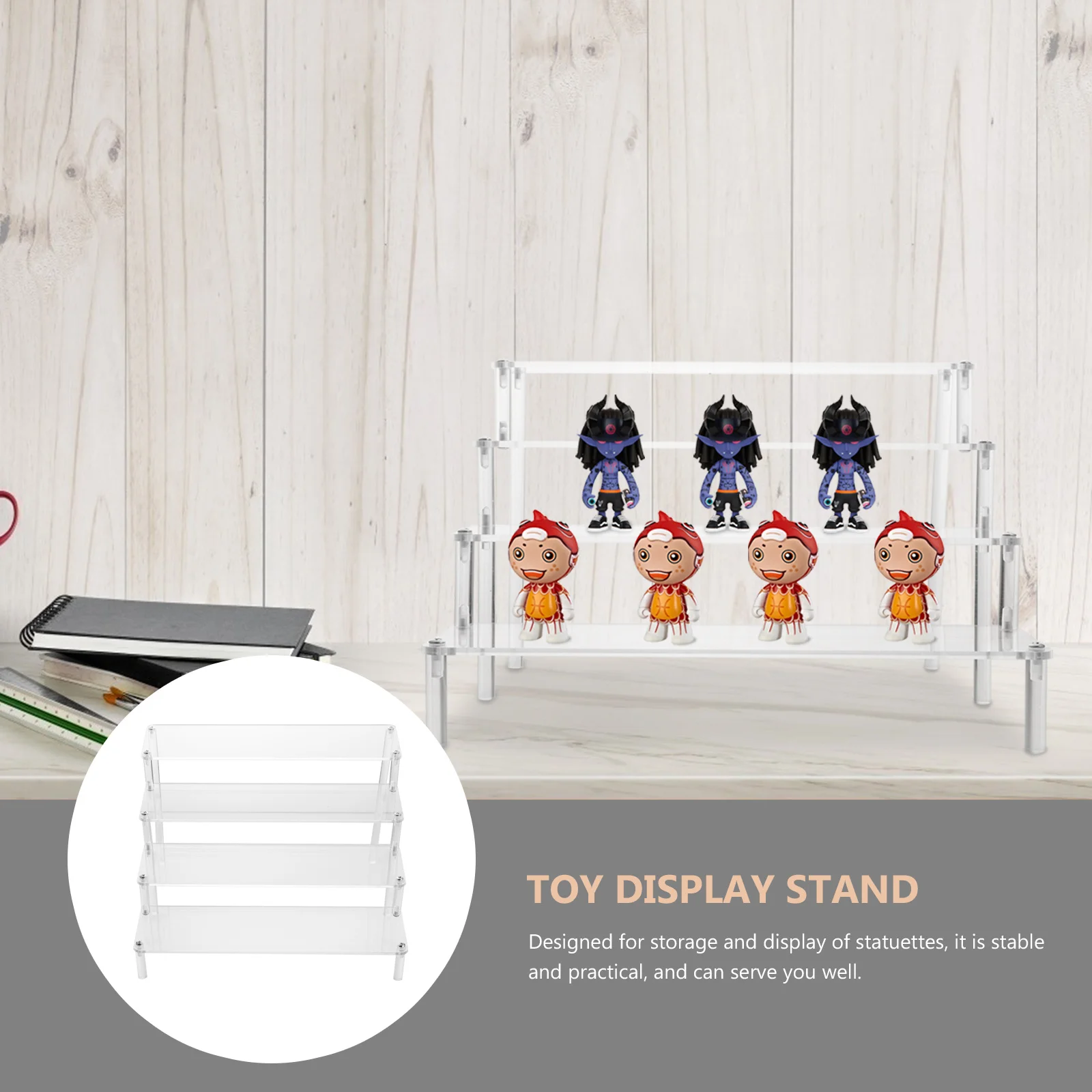 

1pc Acrylic Rack 4-Tier Nail Polish Storage Organizer Multi-Layer Lipstick Stand For Makeup Holder Beauty Shelf