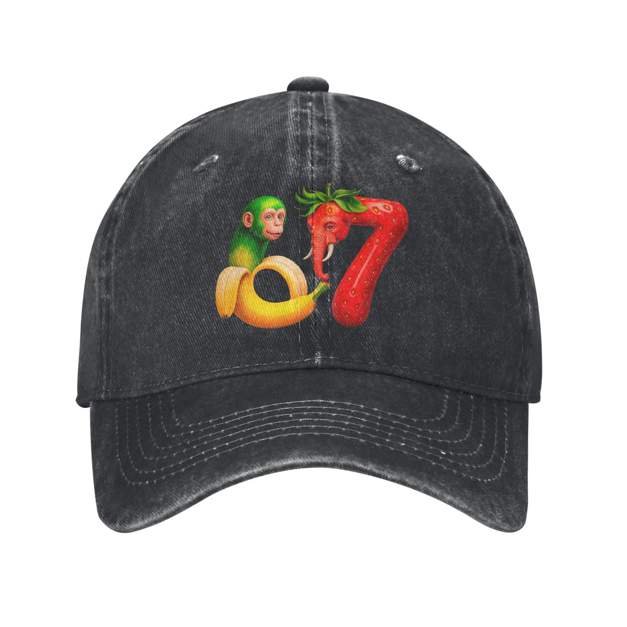 Summer 67 Six Seven 6-7 Funny Italian Brainrot Funny Gaming Meme Baseball Cap Sun Design Washed Hip Hop Hats Unisex Men Vintage