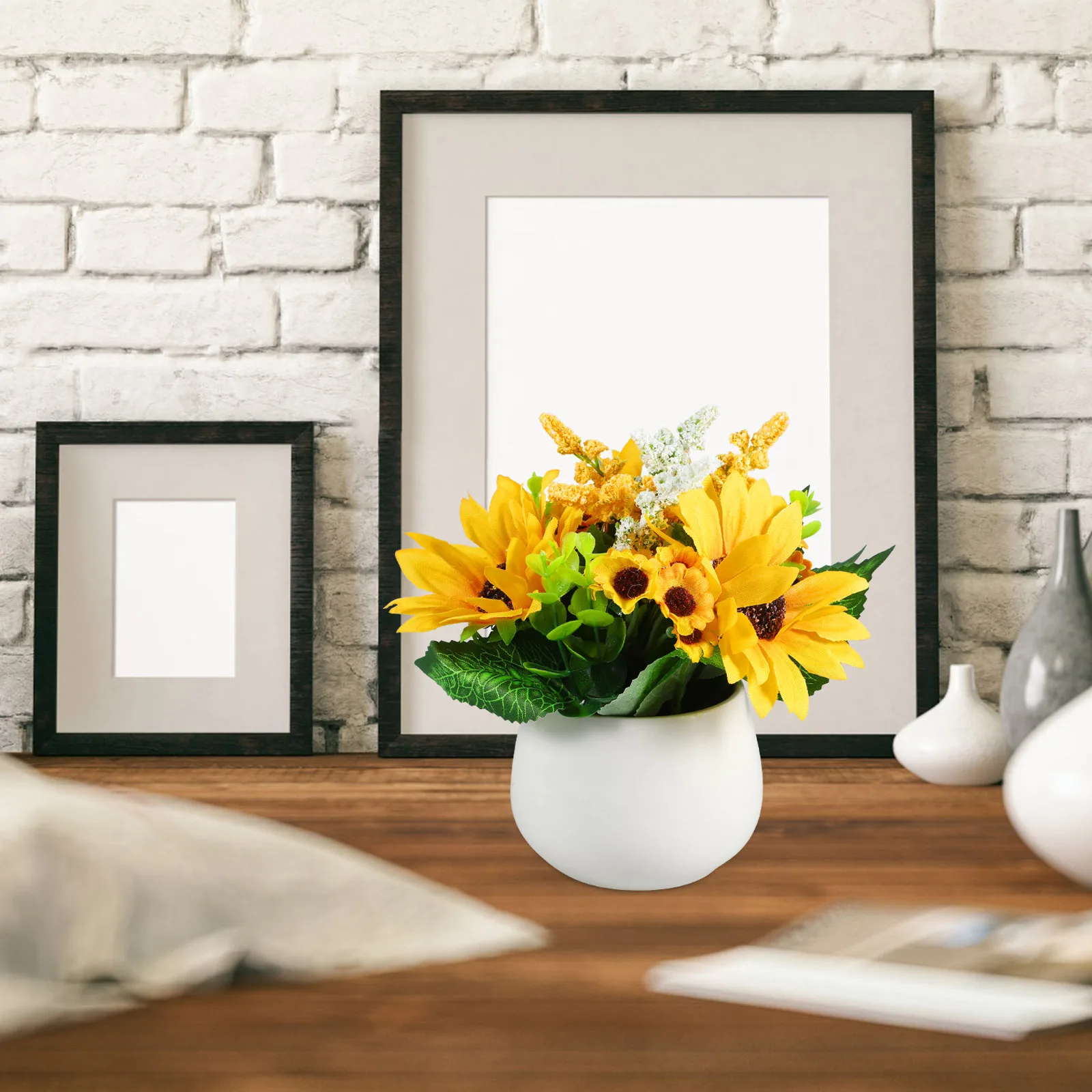 

Artificial Potted Sunflower Fake Decoration in Colorful Flowers Sunflowers Plants