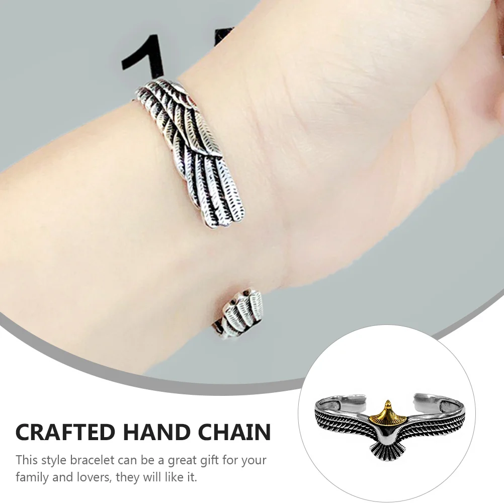 

Retro Eagle Bracelet for Men Cuffs Bracelets Women Trendy Beaded Bangle Alloy Man