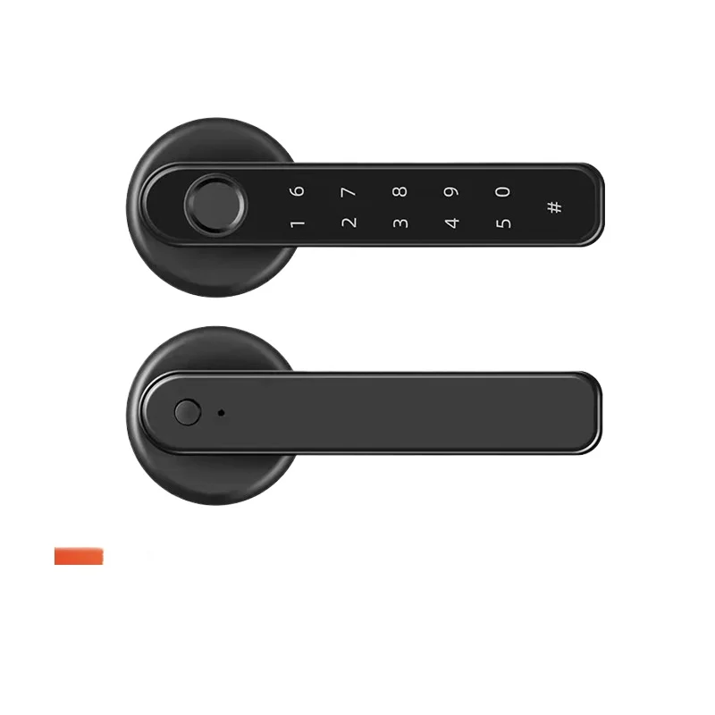 

Oumedi Bluetooth Fingerprint Door Lock for Smart Home Office Glass Door with Graffiti Design Touchscreen Keypad Mobile App