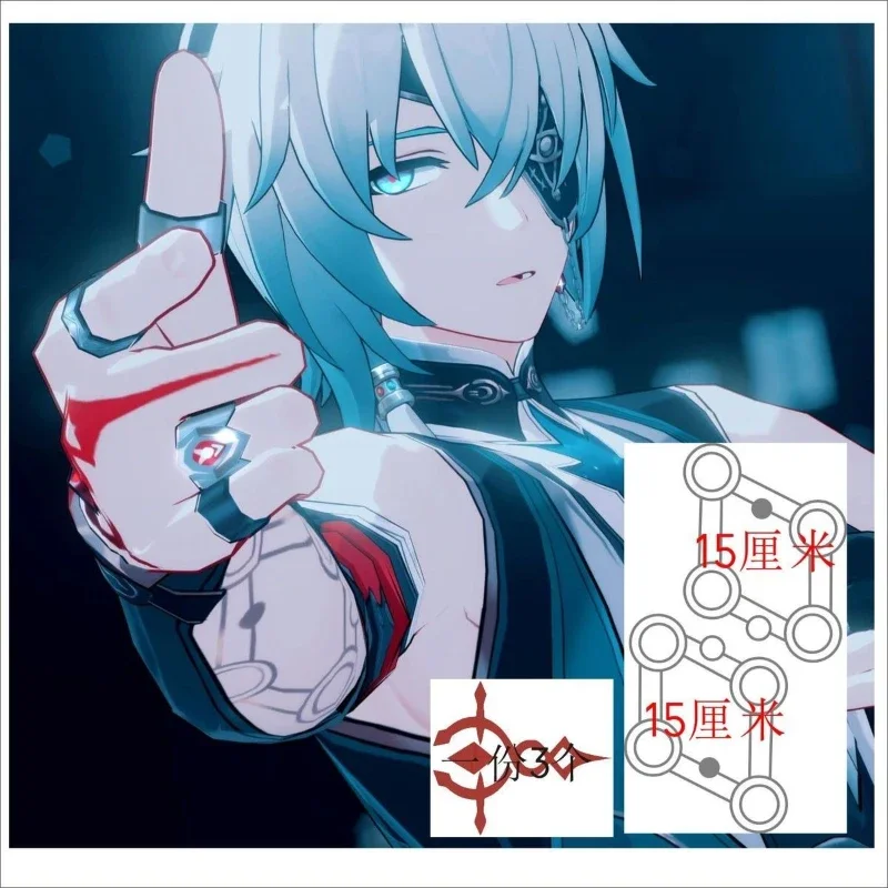 Chaud Honkai: Star Rail Anaxa Mydie Coser Cosplay accessoires dos tatouage autocollant temporaire tatouage autocollant fille garçon imperméable faux tatouage