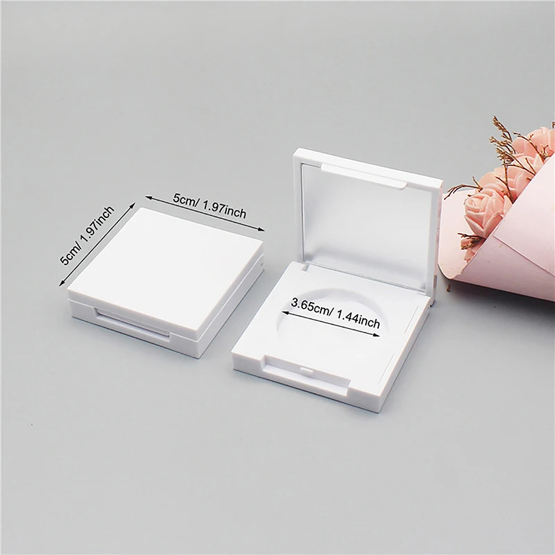 Portable Highlighter Empty Box Blush Eyeshadow Container Blush Foundation Makeup With Mirror Empty Boxes For Packaging