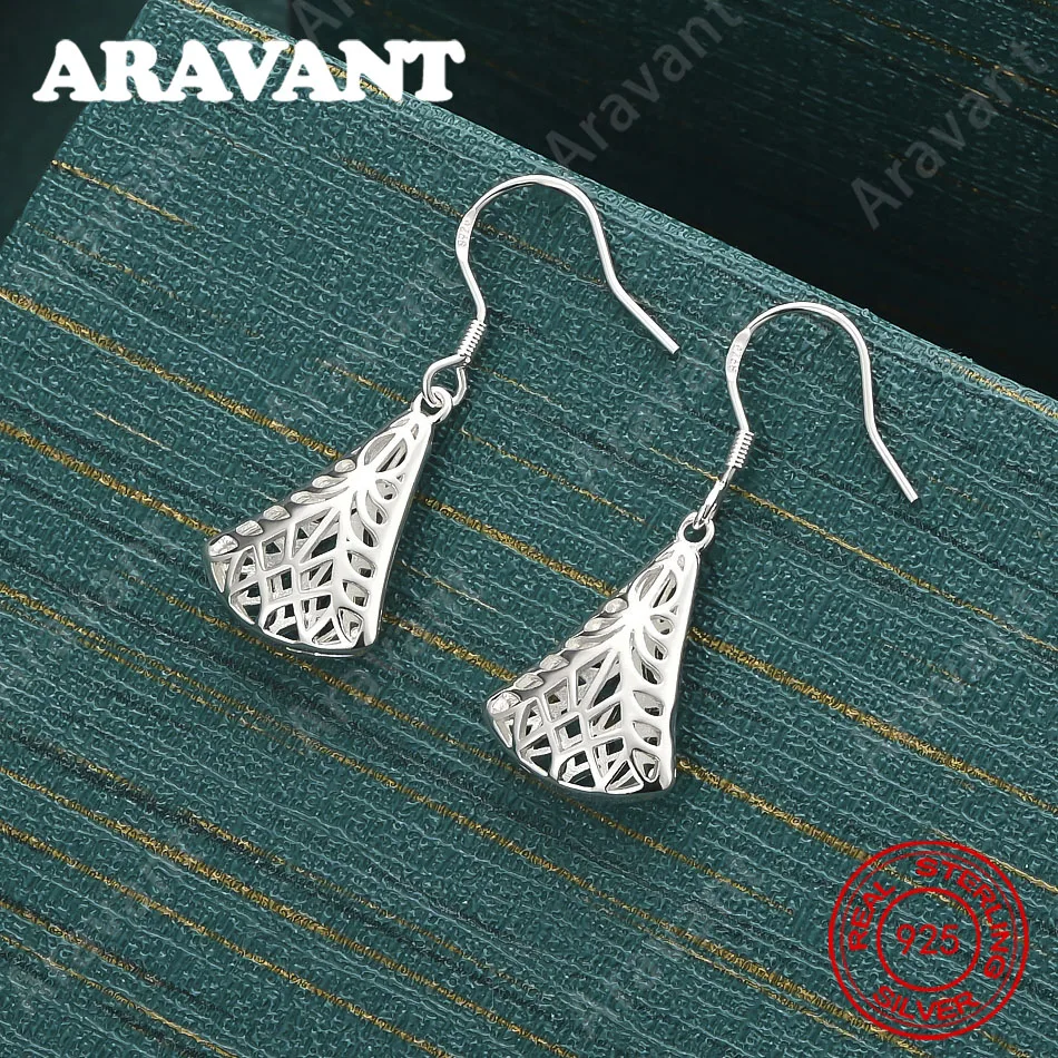 925 Sterling Silver Irregular Openwork Earrings - A Fresh And Elegant Design For Women'S Engagement Jewelry