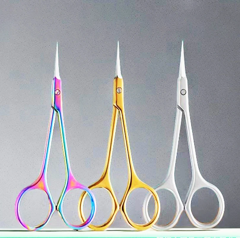 Stainless Steel Cuticle Scissors Dead Skin Remover For Nails Art Clippers Russian Nail Scissors Manicure Curved Tip Scissor