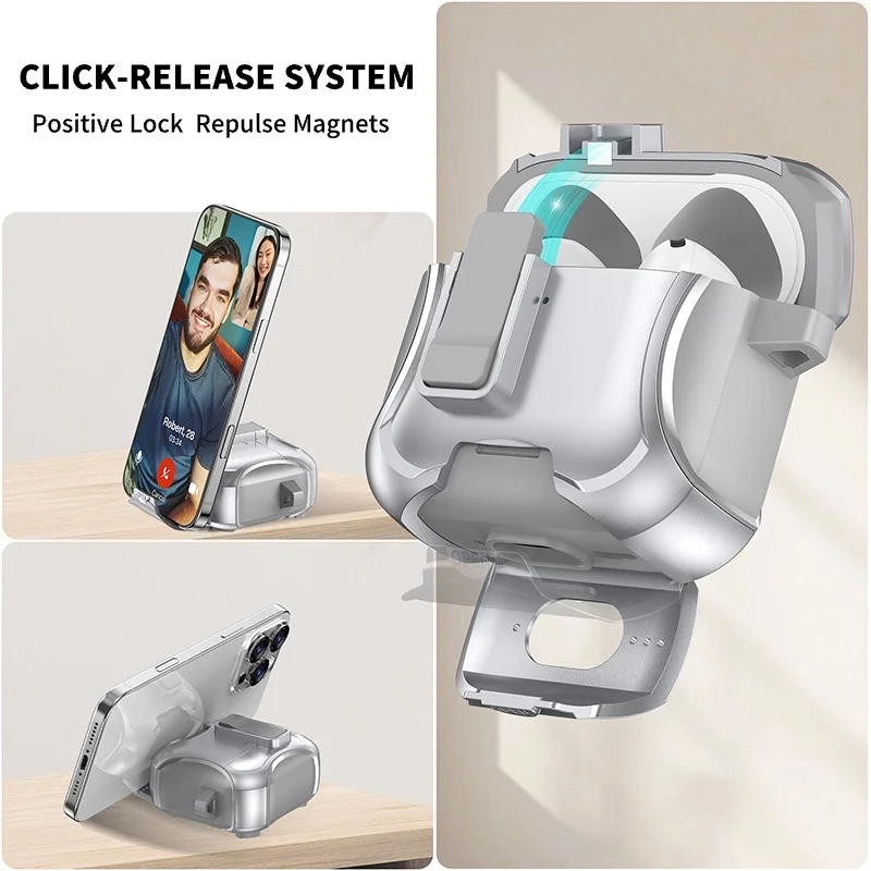 Magnetic Keychain Lock Shockproof Case for AirPods Pro 1 2 3 and AirPods 3rd 4th Generation  Protective Cover