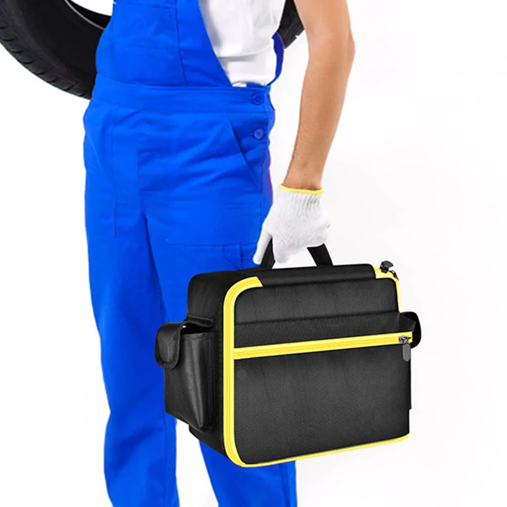 Custodia per borsa per compressore d'aria con tasca Borsa da viaggio Strumenti senza fili Portaoggetti Organizzatore per gonfiatore di pneumatici Dewalt 20V MAX DCC020IB