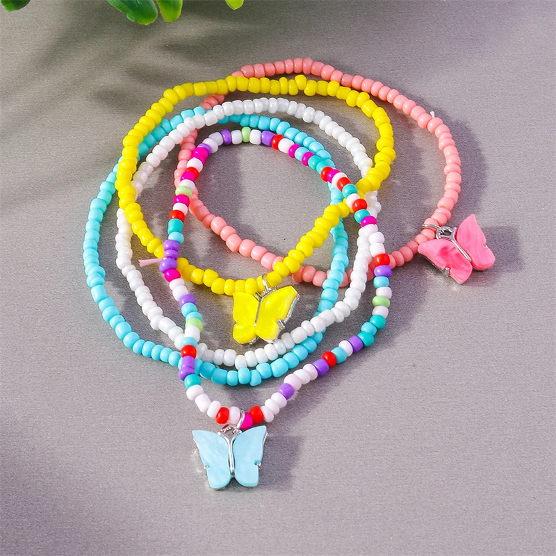5 Stück/Set, modische, handgefertigte Armbänder mit Schmetterlingsmotiven, für Damen, Mädchen und Freundinnen, als Schmuckgeschenk. – Detail 7