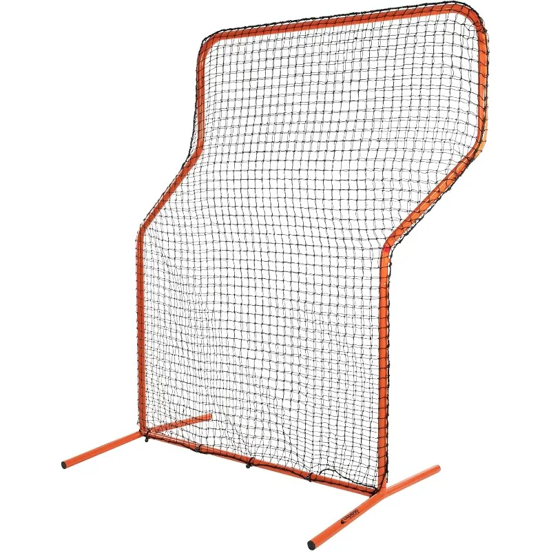 

CHAMPRO Brute Сверхмощная стальная рама для бейсбола/софтбола Pitcher Z-экранная клетка для ватина, тренировочная сетка, 7 x 5’, ОРАНЖЕВЫЙ