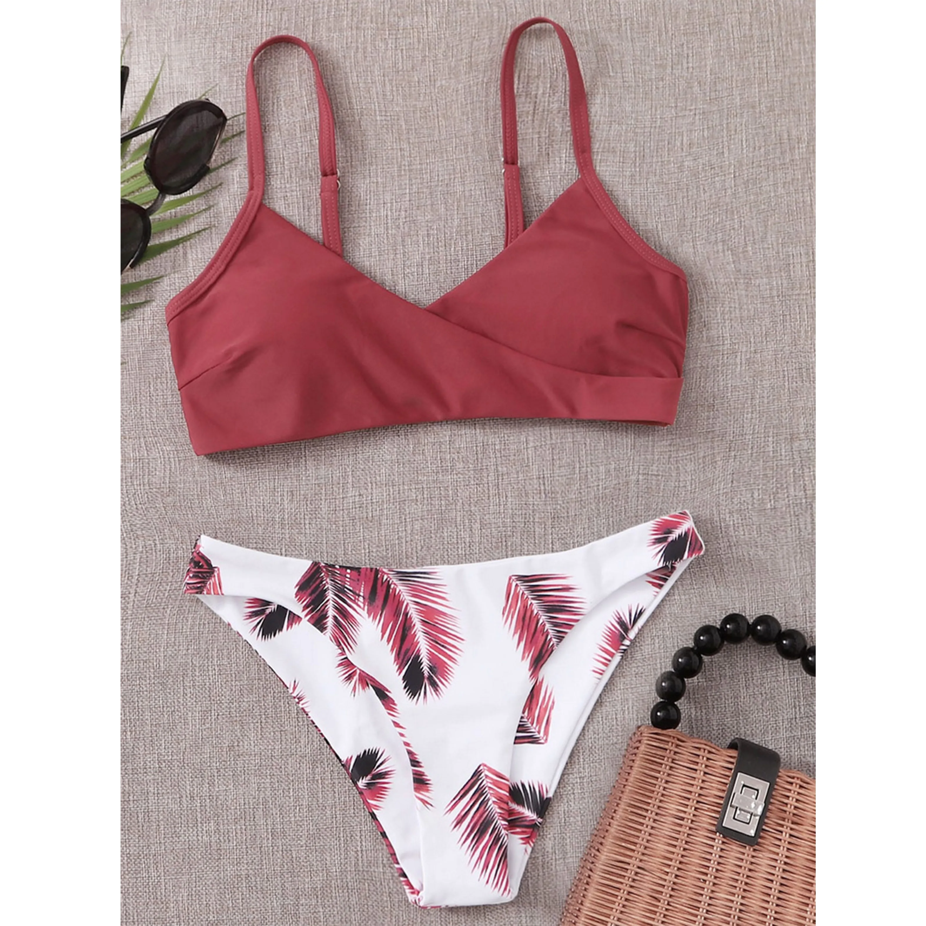 Bikini Women Swimwear Floral Random Print Bikini Set Push-Up Bikinis Sexy Biquini Swim Suit Female Beachwear Swimming