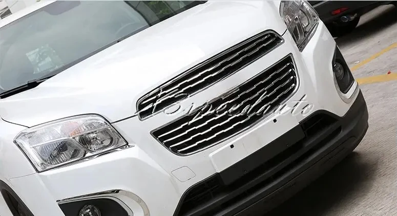 Free Shipping 6 PCS Chromed Special Grill Grille Trim For Chevrolet Chevy TRAX 2014-2016