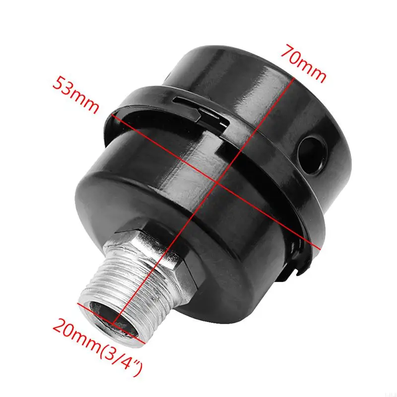 3/4 20mm Screw Thread Noise Filter Muffler for Air Compressor U4LB