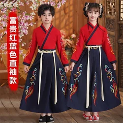 Children Boy Hanfu Dress Set Cosplay Kids Outfit Stage Girl Suit Ancient Costume Baby Traditional Chinese Clothing