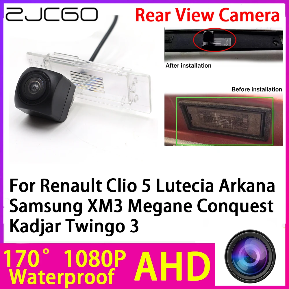 

AHD 1080P Reverse Rear View Camera Night Vision for Renault Clio 5 Lutecia Arkana Samsung XM3 Megane Conquest Kadjar Twingo 3