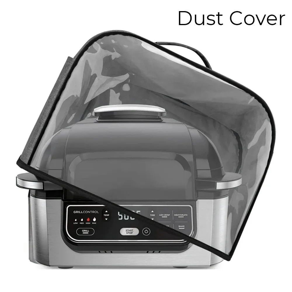 Durable Kitchen Dust Cap With Storage Pockets Air Fryer Hood For Ninja Foodi Grill Household Bread Baking Toaster Cover