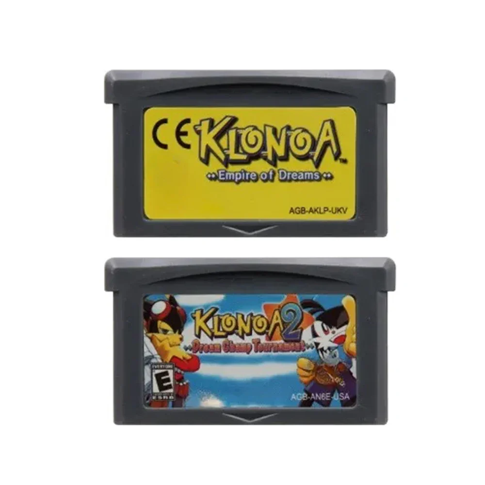 Klonoa GBA Series Video Game Cartridge 32Bit Game Console Memory Card Empire of Dreams Klonoa 2 Dream Champ Tournament for GBASP