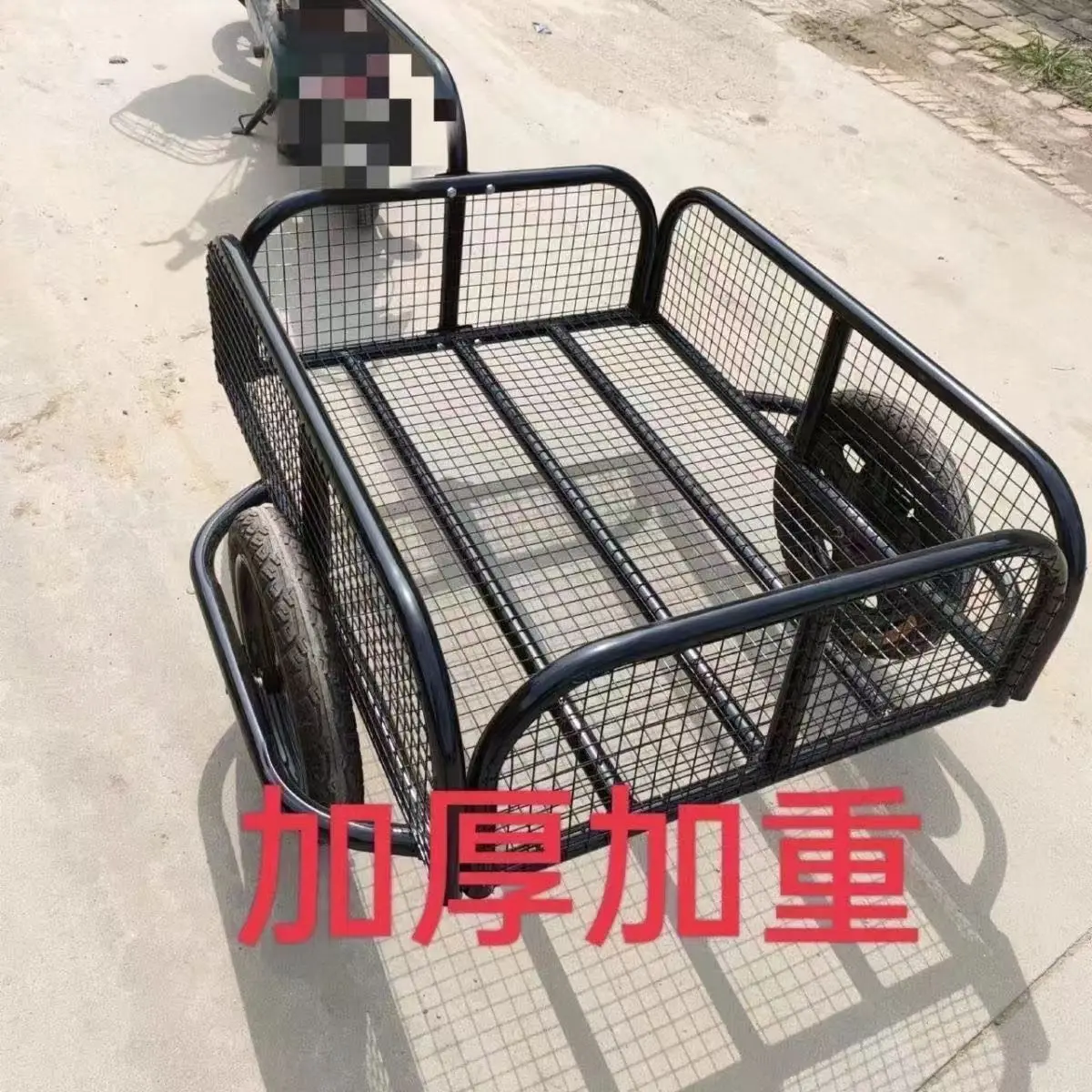 Electric Vehicle Rear Trailer, Outdoor Pulling Truck, Electric Vehicle, Pulling Goods, Camping and Fishing Three Wheels