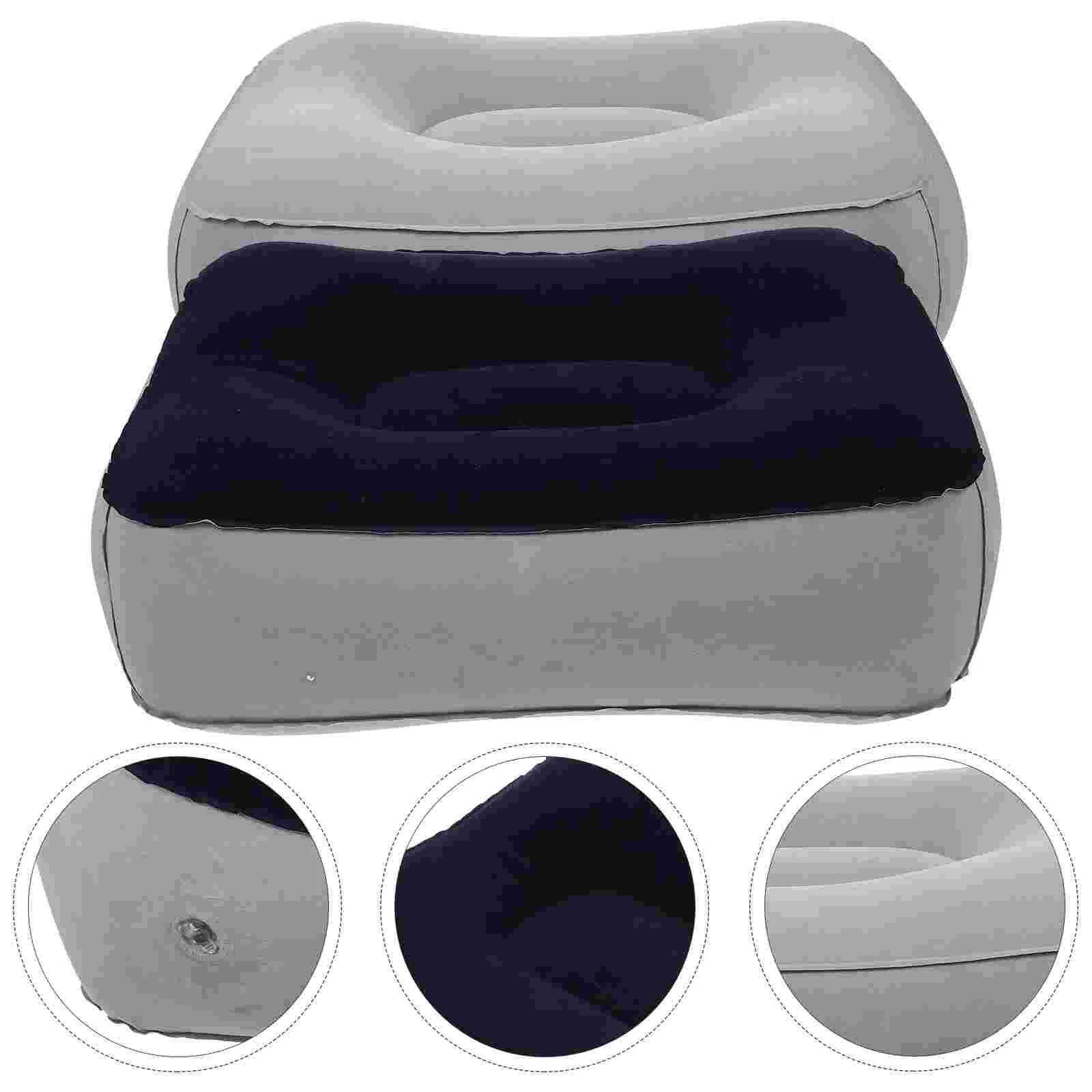 2 Pcs Inflatable Foot Rest Pad Travel Pillows Cushion Stool Footrest Car for Kids