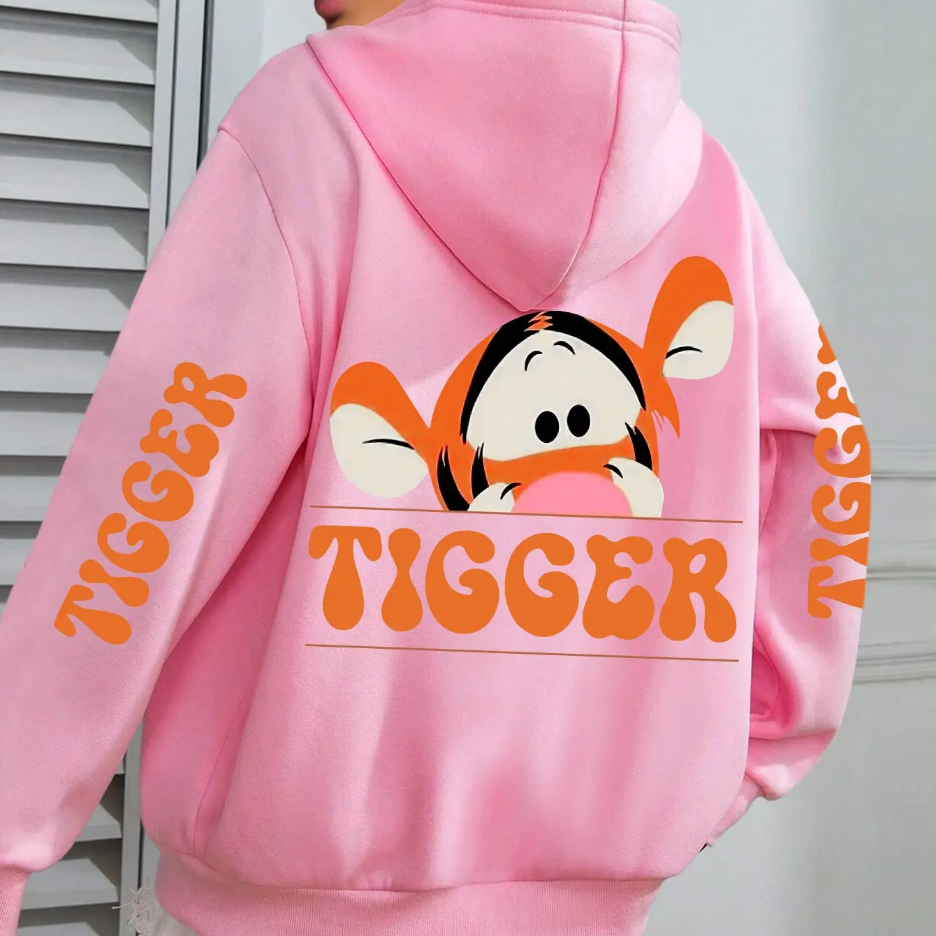Women's Disney TIGGER Hoodie Long Sleeve Hoodie Sweatshirt Four Seasons Casual Disney Dress