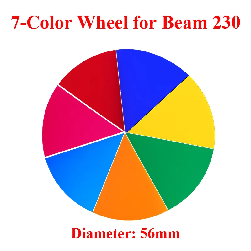 200W, 230W,Beam Lamp Color Plate, 56mm 7-color Prism Color Plate, Replacing for Moving Head Beam Light