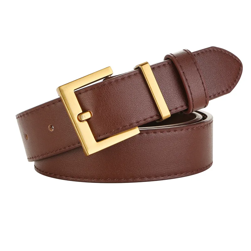 

Belt Women Split Leather Fashion All-match Decorative Jeans Dress Coat Black Cowhide Belt Women