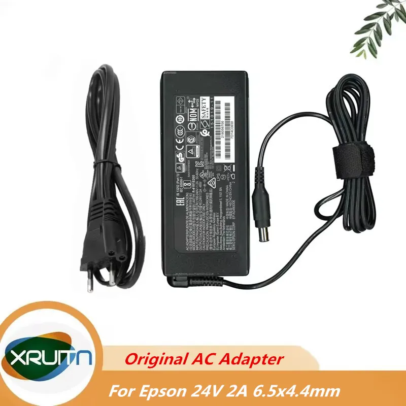 Adaptador ac genuíno 24v 2a 48w EP-AG480DDG para epson ds870 ds530 ds770 ds775 ds410 GT-X970 GT-1500 GT-S50 GT-S85 FF-680W GT-2500G