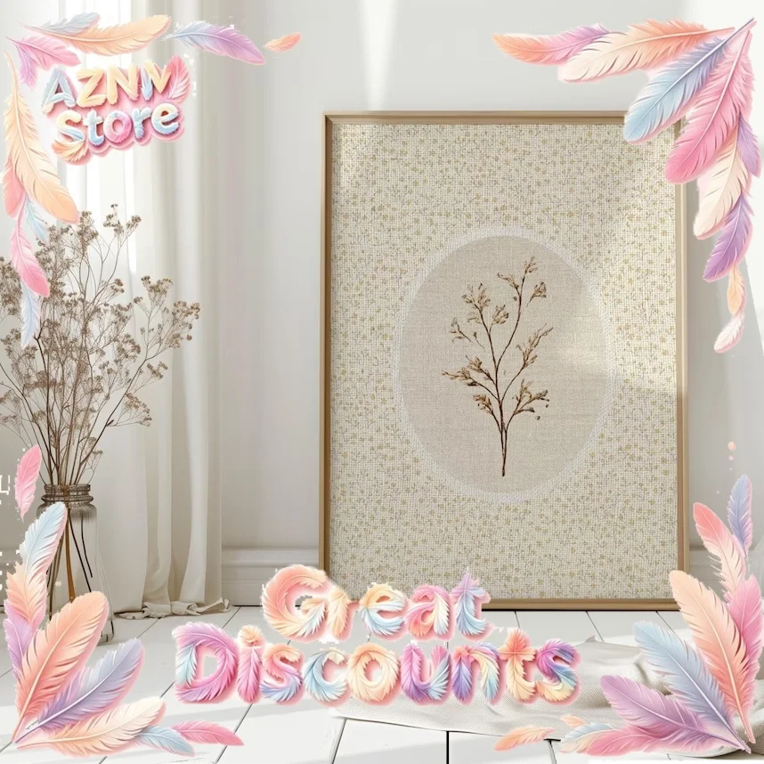 2026 Vintage Floral Art Poster Embroidered Dried Flowers Printable Wall Art Retro Botanical Canvas Print Antique Cottagecore Dec