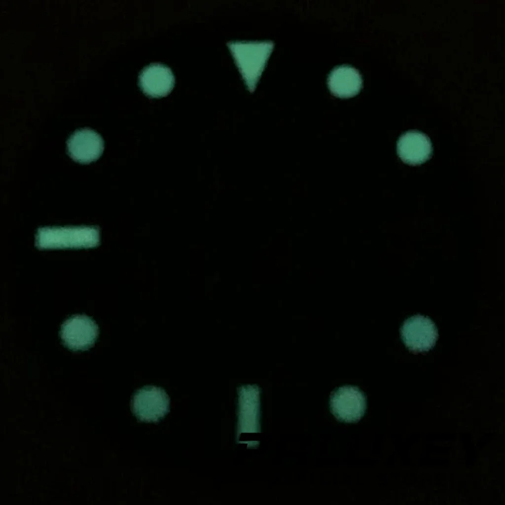 Esfera de reloj NH35 de 28,5mm, rojo, púrpura, azul, amarillo y verde, esferas de reloj luminosas verdes para piezas de repuesto de movimiento NH35A 4R35