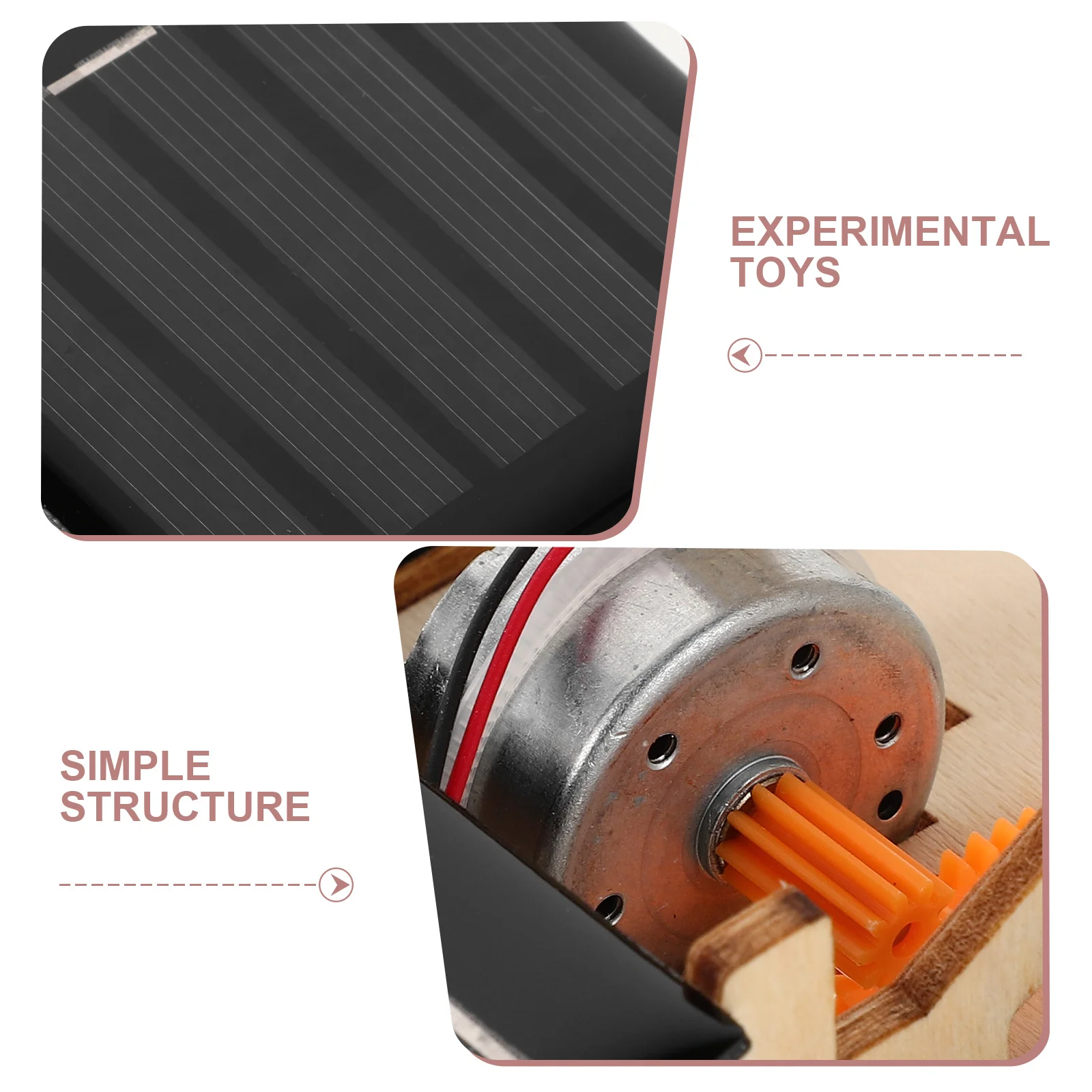 Kit de voiture à tige à énergie solaire, 3 ensembles, bricolage, expérience scientifique éducative électrique, Kit de voiture à énergie solaire pour enfants