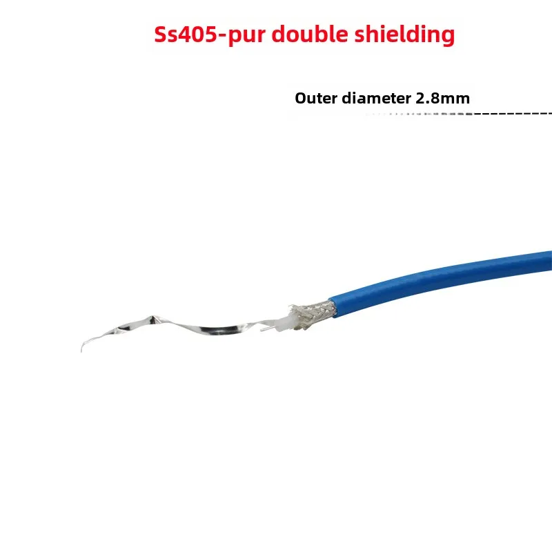 

086 High Frequency Test Cable Silver Plated Wrapped Wire PUR Blue Sheath Equivalent to SS405 TFLEX405 26.5G