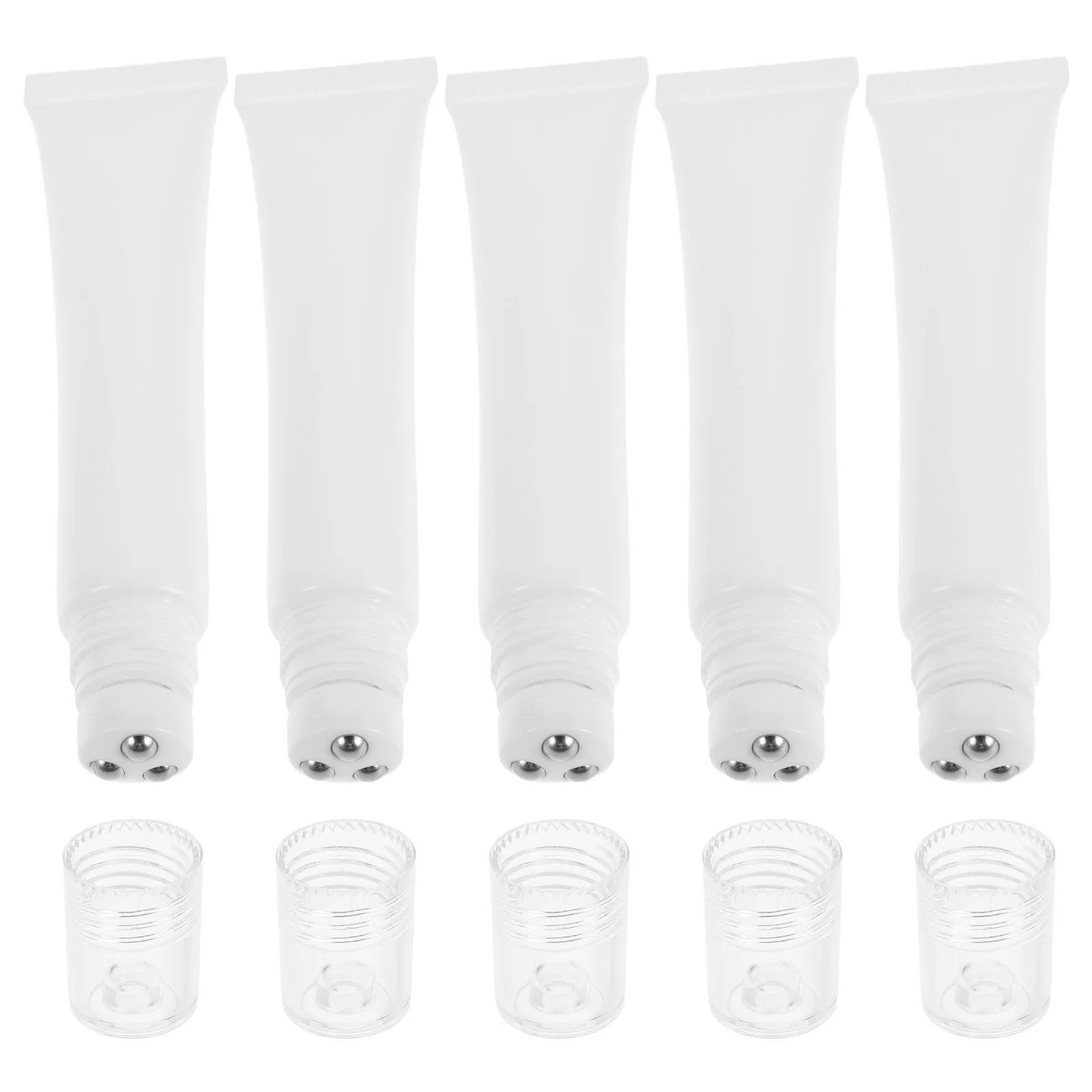 

5pcs 20Ml Refillable Eye Cream Roller Bottle Leakproof Travel Containers For Serum Hand Cream Squeeze Soft Tube Portable Roll On