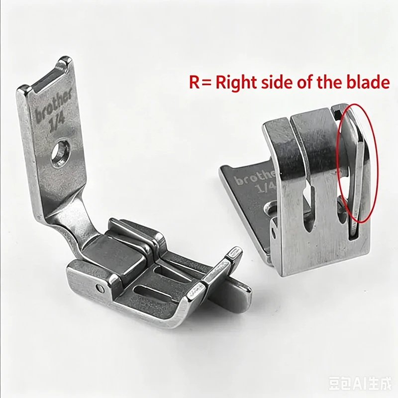 Right Edge Guide Presser Foot 0.1 For Brother 842 845 Industrial Double Needle Sewing Machine Accessories Parts 1/8 5/32 3/16“+