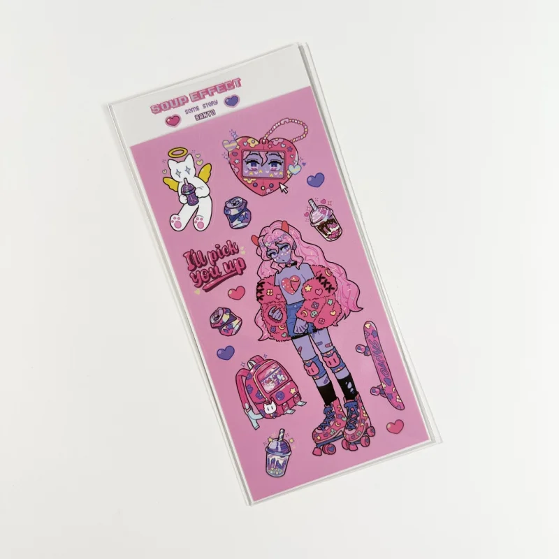 Korean Soup Sweet Cool Cute Cartoon Girl Character Stickers Hand Account Phone Case Planner Diary Scrapbook Decorative Stickers
