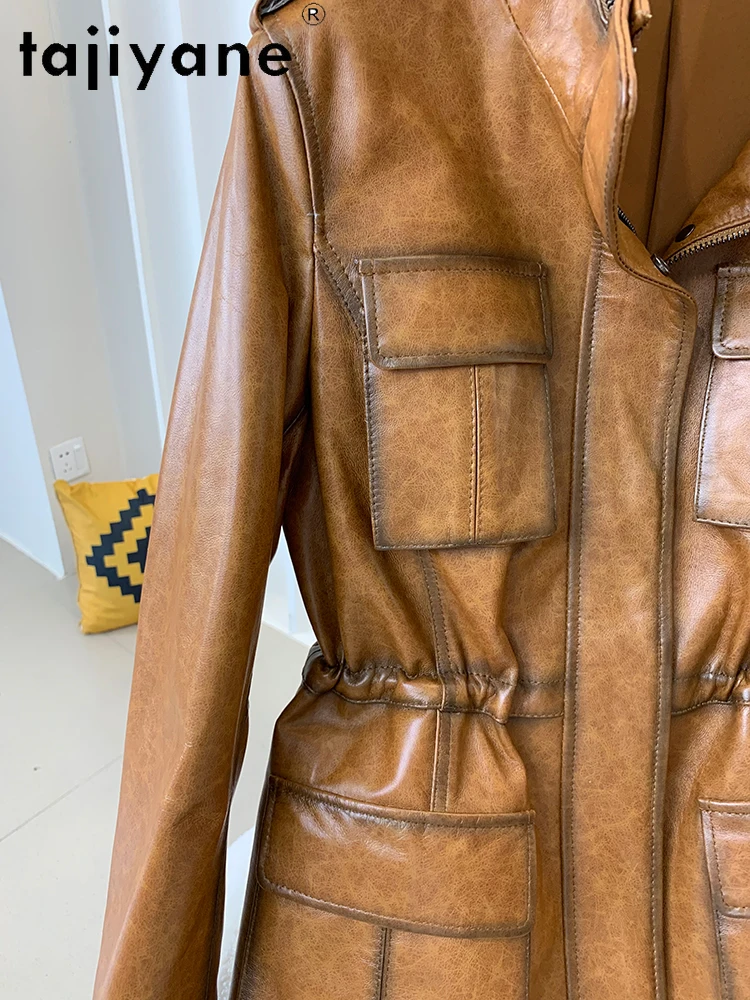 TAJIYANE 100% vera pelle di pecora giacca donna colletto alla coreana sottile giacche in vera pelle donna autunno abbigliamento donna 2025 Chaquetas