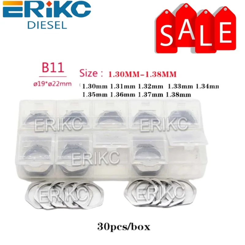 

ERIKC B11 1,30 мм 1,31 мм 1,32 мм 1,33 мм 1,34 мм 1,35 мм 1,36 мм 1,37 мм Комплект прокладок для калибровочной форсунки 30 шт./кор. для литья под давлением Bosch