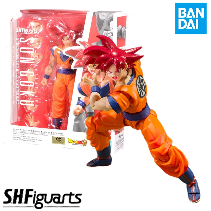 Bandai SHF Dragon Ball Super Saiyan God Son Goku -Tadashiki Kokoro ga Motarasu Saiyajin no Kami- Model Kit AnimeAction Toy Gift