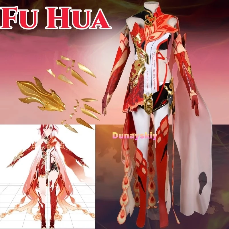 Fu Hua Anime Game Honkai Impact 3rd Cosplay Costume Clothes Uniform Cosplay Gladiator Warrior Halloween Party Woman Fu Hua