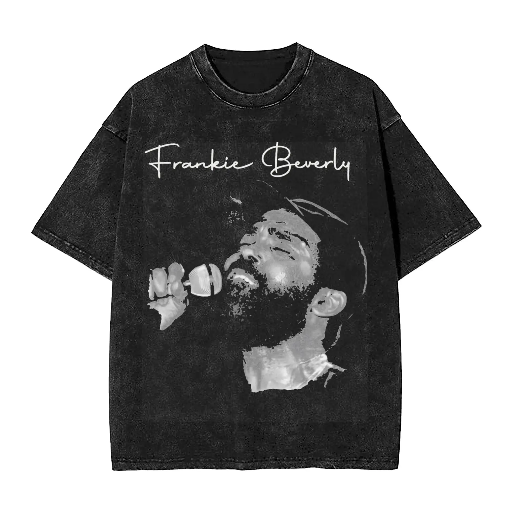 frankie beverly rest in peace memory Outfit Washed T Shirt Men Women Streetwear Hip Hop T-Shirts Printed  Tees Short Sleeve