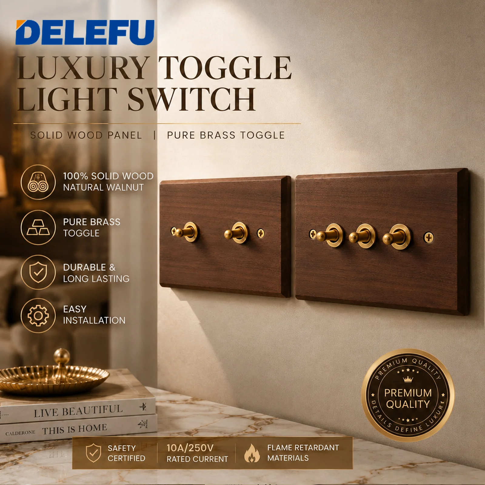 DELEFU Interruptor de Pared de - Home Decor Outlet reseña y precio