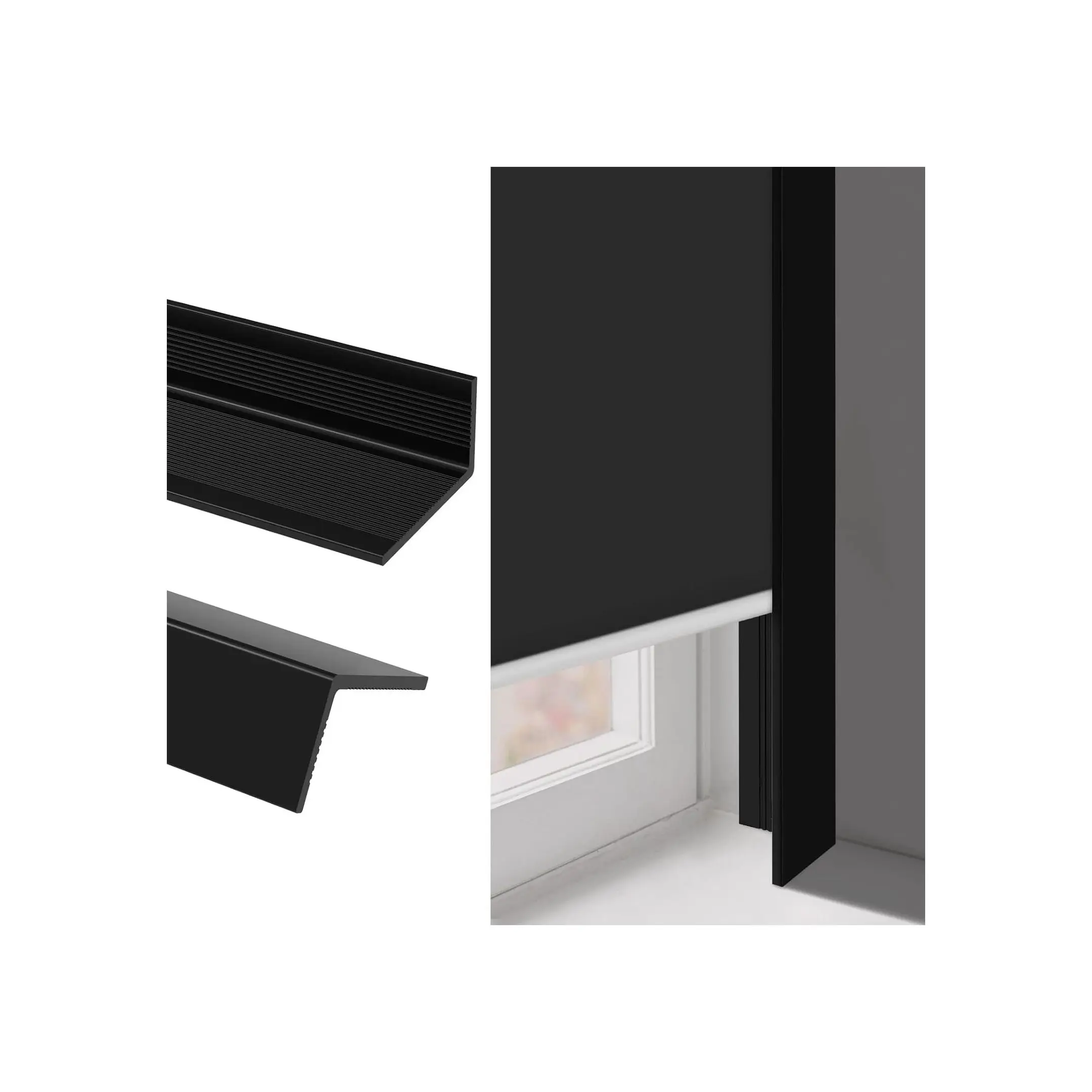 Blackout Light Blockers Side Shades Room Darkening Light Blocking Strips Curtain Poles Tracks Accessories for Window
