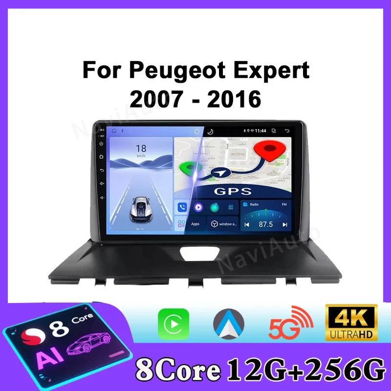 For Peugeot Expert 2007 - 2016 Car Radio Android Automotive Multimedia Player Navigation GPS Carplay Touch Screen Auto Stereo