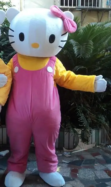 Miniso Hello Kitty mascotte kostuum cartoon anime cosplay pluche volwassen Halloween Party aangepaste roze jurk prestaties show