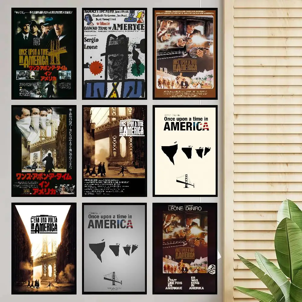 Movie Once Upon A Time In America Poster Self-adhesive Art Room Entrance Restaurant Wall Decor Art Painting